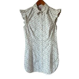 Fiorucci Camicia Floral Print Shirt Dress NWT Size 40 / 10 / Large